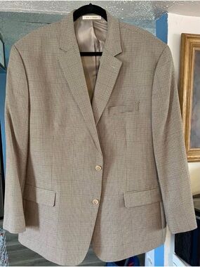 Michael Kors Men's Tan Glen Plaid Sport Coat